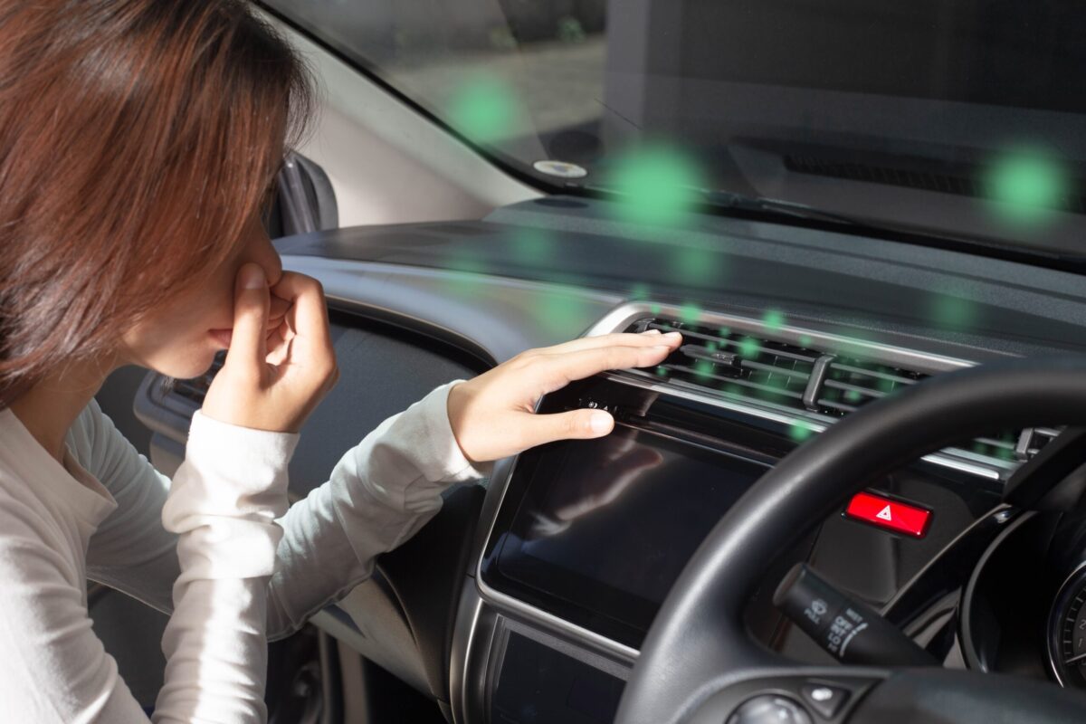 カビによる悪臭が発生し、快適な車内空間が損なわれます
